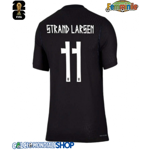 Maglie da calcio Norvegia Jorgen Strand Larsen #11 Seconda Maglia Femminile Mondiali 2026  Manica Corta